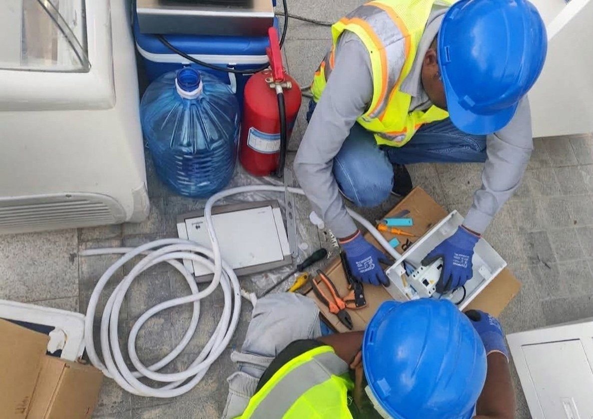 Electrical and plumbing works